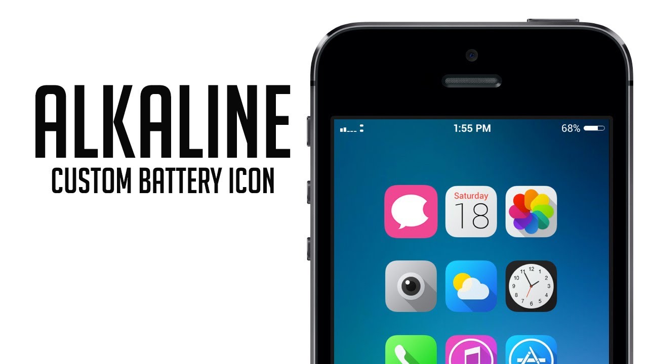 alkaline tweak for custom battery icon