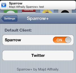 sparrow plus cydia tweak