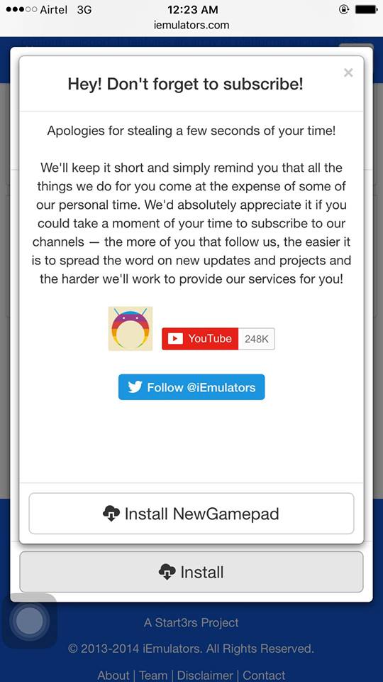 Install NewGamePad Emulator for iPhone