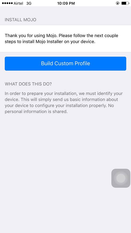 mojo installer custom profile
