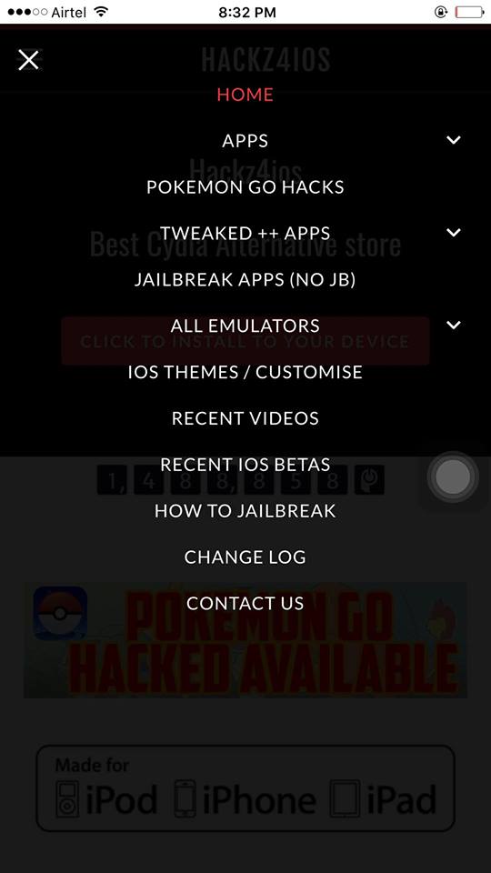 how to install apps from hackz4ios