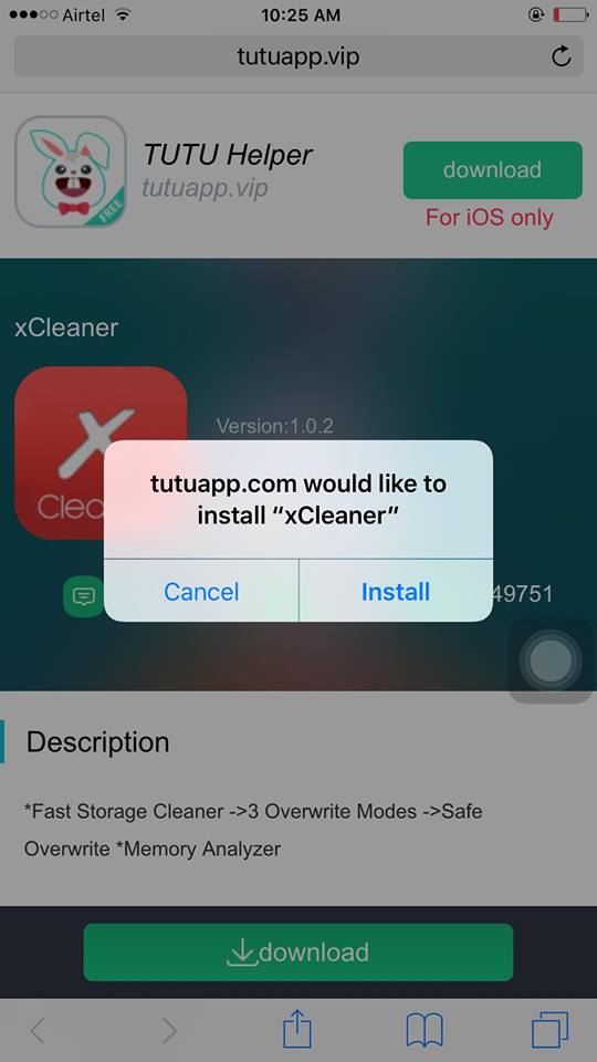 install xcleaner ios 10