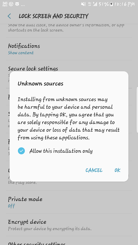 enable unknown sources for ps3 emulator apk
