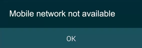 mobile network not available on android