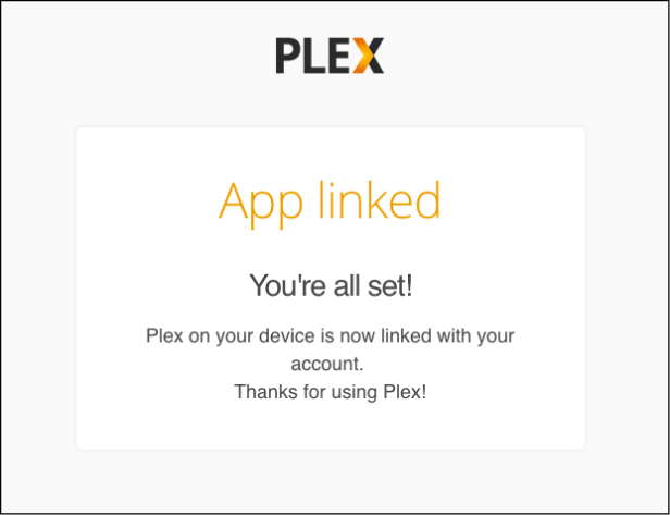 plex and ps4 linked