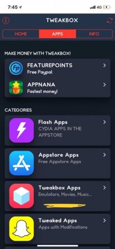 tweakbox apps categorised