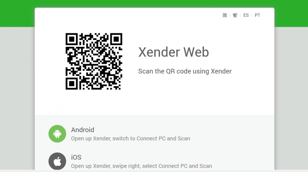 Xender web online
