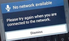 no network is found on android